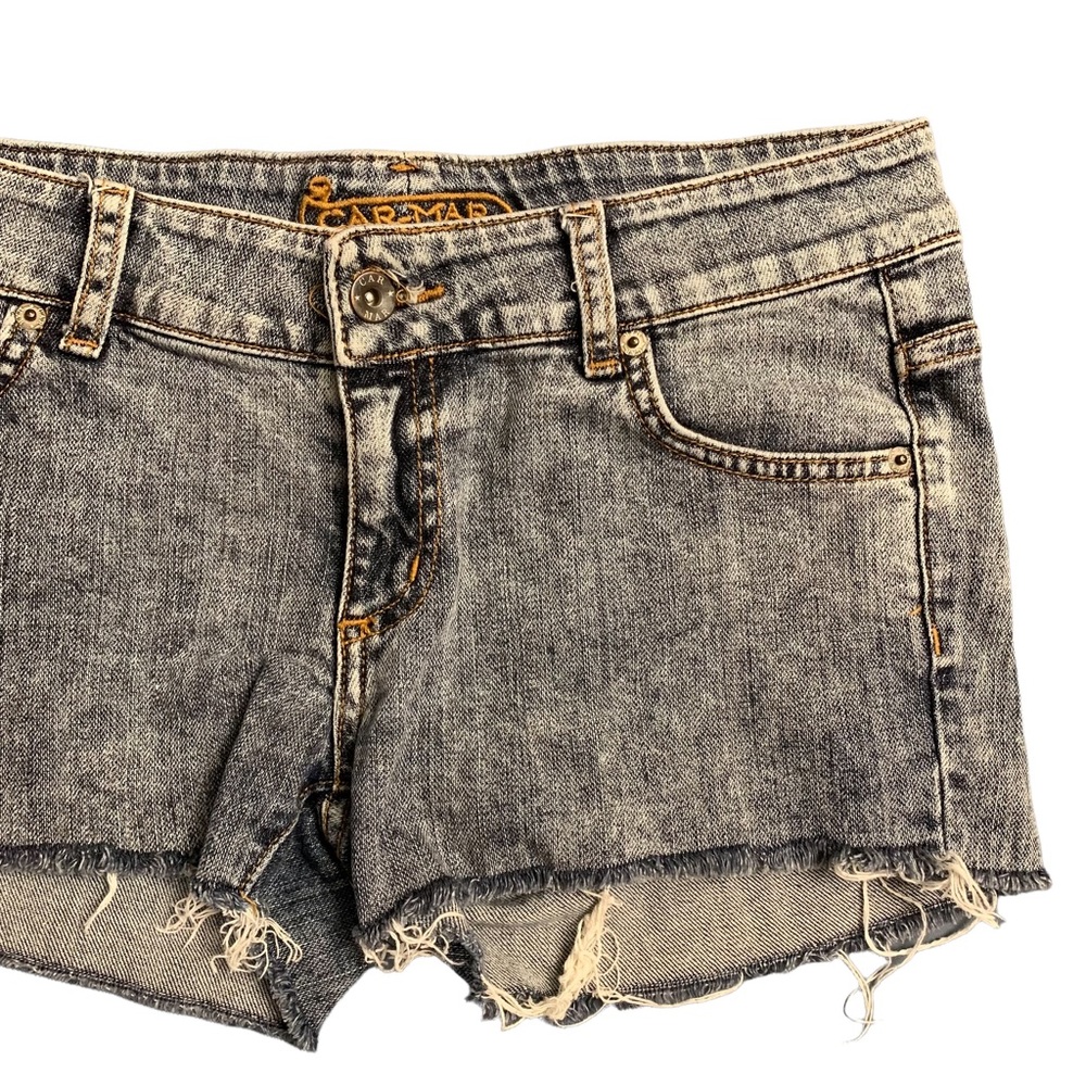 Carmar Low Rise Cut Off Denim Shorts Distressed Raw Hem